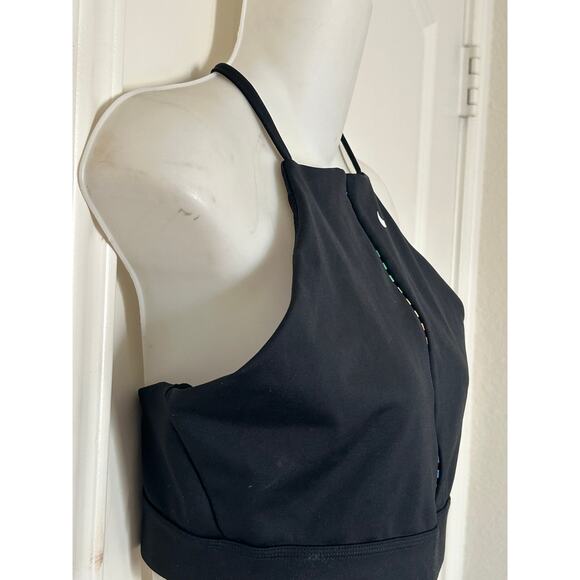 Nike Dri-FIT Swoosh High-Support Sports Bra Rainbow Racer Womens XL Training NE - Picture 2 of 8